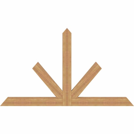 Ekena Millwork Saratoga Timber Gable Bracket, Western Red Cedar, 84"W x 49"H x 3 1/2"D x 5 1/2"F, 14/12 Pitch GBW084X49X0406SAR00SWR